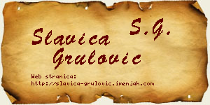 Slavica Grulović vizit kartica